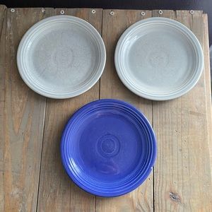 Old vintage original Fiestaware set of 3 bread and butter plates